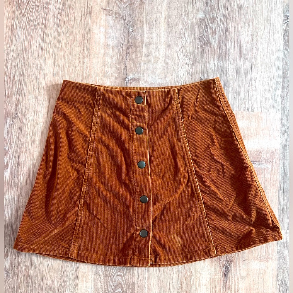 Topshop corduroy button up mini skirt - Picture 2 of 5